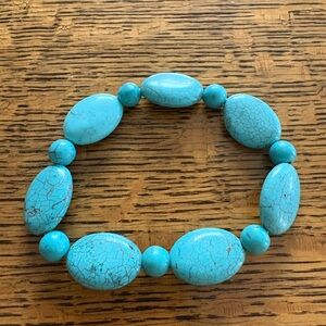 Stella and Dot Turquoise Oval Beaded Bracelet